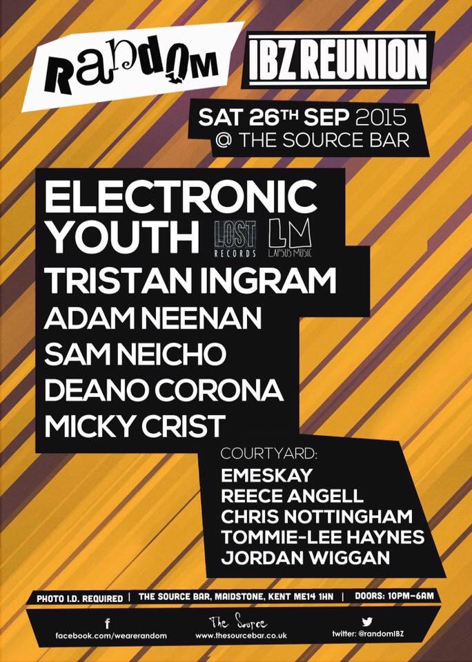 _Emeskay_'s tweet photo. RaNdOm 26.o9.15 🎶 @randomIBZ @sourcemaidstone @Electronicyouth @tristaningram @sneeko1 @DeanoCorona_DJ @1MickyCrist http://t.co/AQaweqFTId