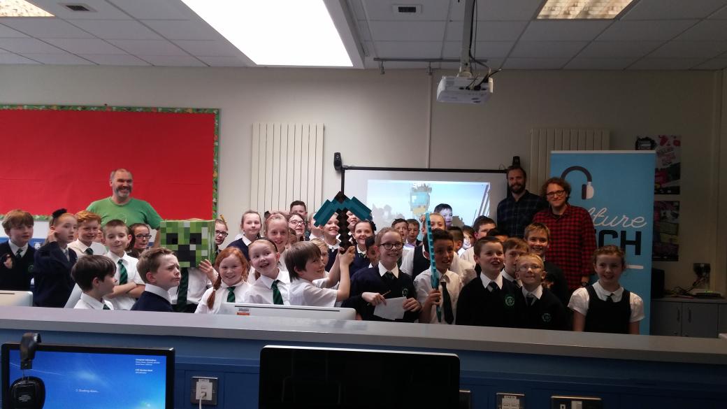 RachelMcD86's tweet photo. A great afternoon at #stpatricksprimary with @thecommonpeople. Pupils were soooooo excited!!! http://t.co/viuLieSREs