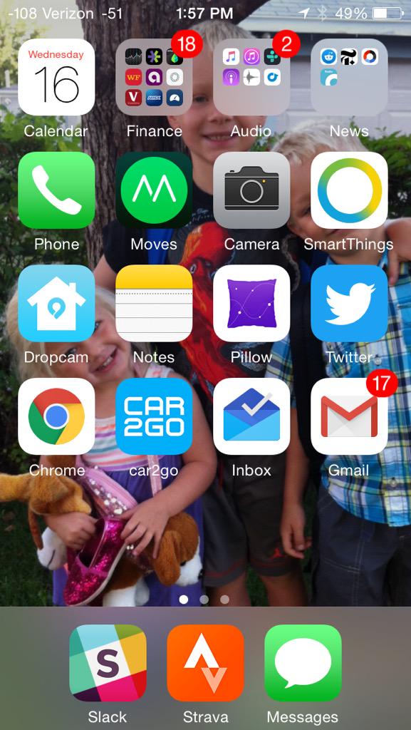 caseyhelbling's tweet photo. It's always interesting to see what's on people's phone springboard/homescreen. Here's mine. #showyourspringboard http://t.co/vUlbWR3iKj
