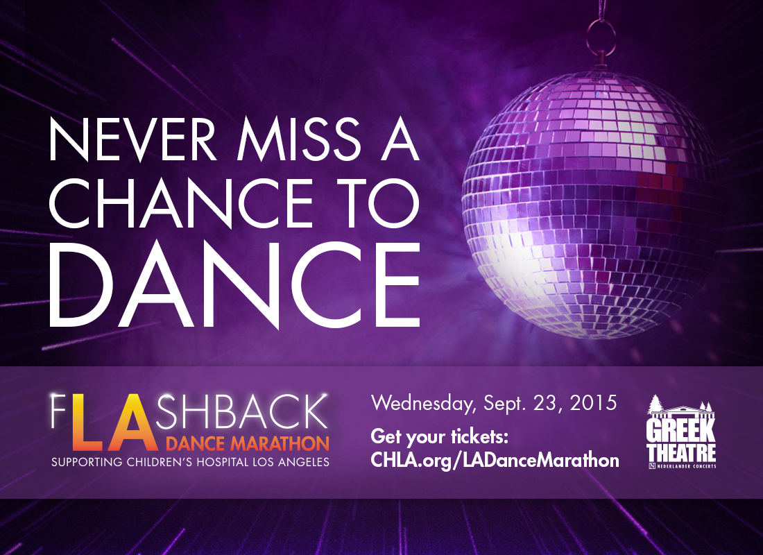 ChildrensLA's tweet photo. Fun way to support #CHLA. Next Wednesday! Tickets still available for #LADanceMarathon at The @GreekTheatreLA. http://t.co/GuEaggrWFq