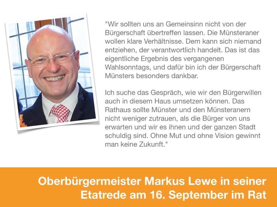 HeinemannJens's tweet photo. Heute #Haushaltseinbringung im #ratms. Gute und wahre Worte unseres OB http://t.co/xtiA4MbQhB