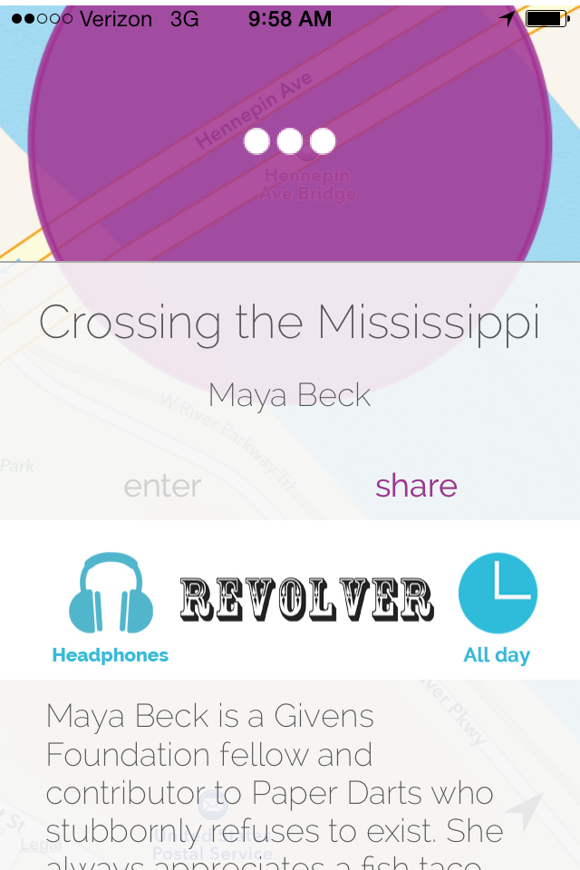 leavapp's tweet photo. Cross the #mississippi at the Hennepin Ave Bridge w/ Maya Beck and @leavapp x @revolver_cares Undertow today! #poetry http://t.co/Er7tz49bzZ