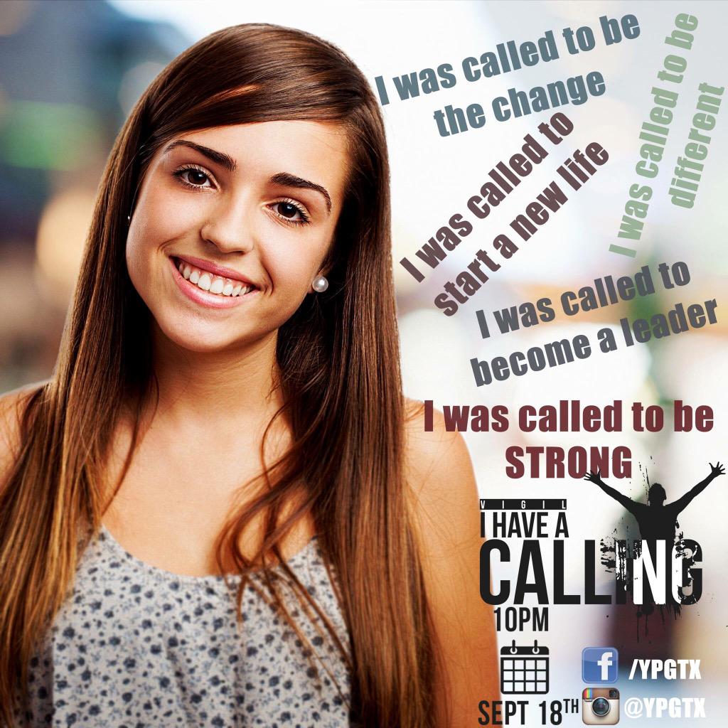 ypgtexas's tweet photo. What were you called for?
#IhaveaCalling Sept 18th at 10pm 🔥 http://t.co/FSLFtXBtt2
