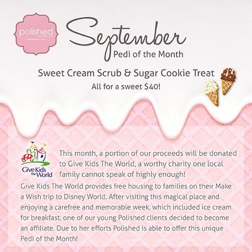 Our September Pedi of the Month! Its a #unique #sweet #great one this month!