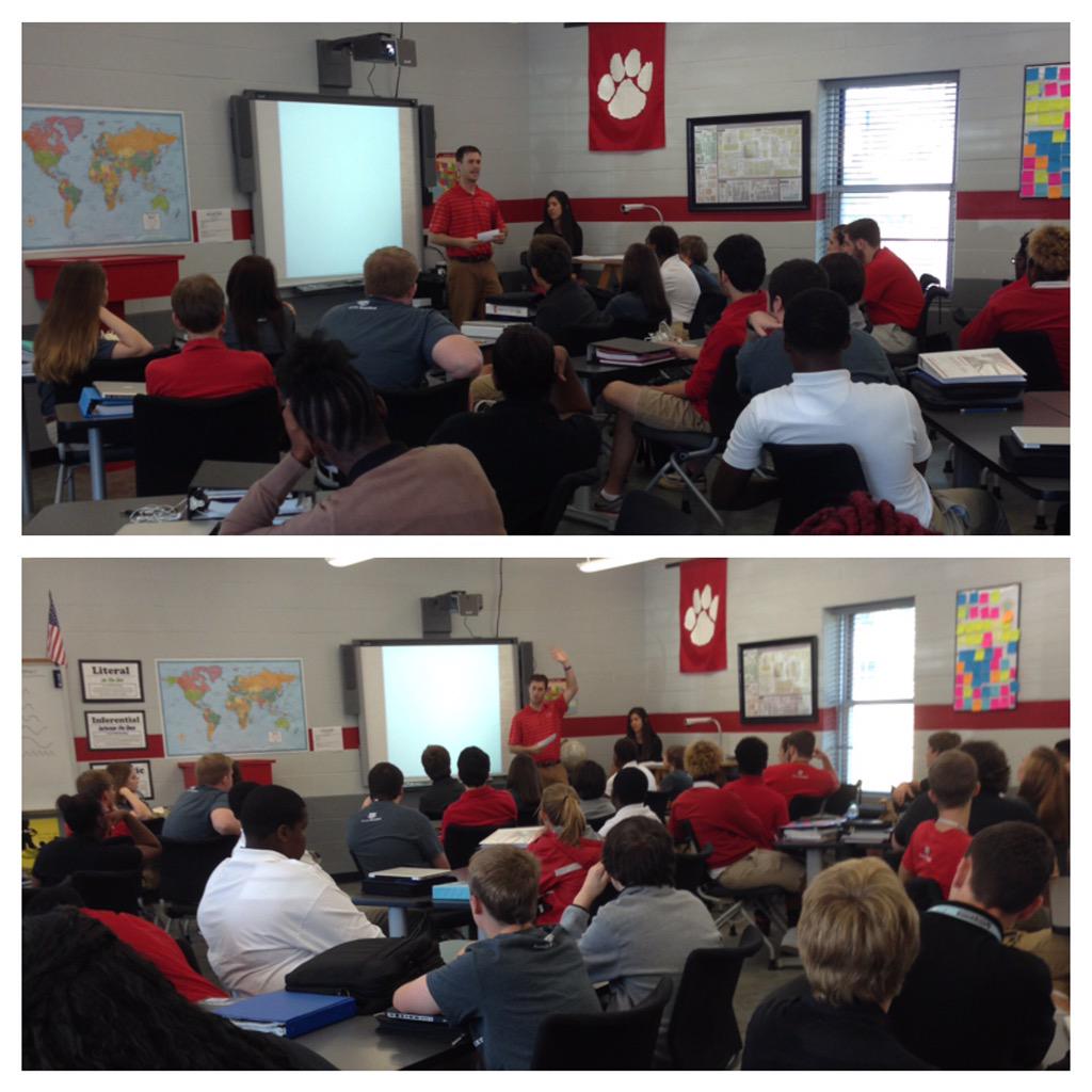 NewTechRuston's tweet photo. Special thanks to @kanemcguire &amp; @AC_Thomas from @LATechSports for guest speaking to our soph. students today! http://t.co/uo2ZX7kYLB