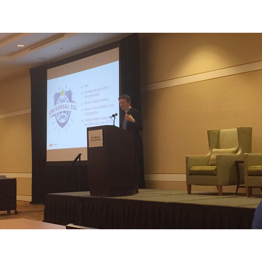 bennyvasquez's tweet photo. Matthew Prince, Co-Founder and CEO of Cloudflare, talking about how to react to unexpected customers. #cpanelconf http://t.co/Ys1xfN3x8x