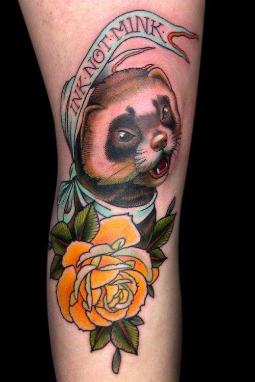 DamnGoodTattoos's tweet photo. #ferret #pettattoo #traditionaltattoo #oldschool - http://t.co/tHGG0r2ULz http://t.co/SjBslADBMQ