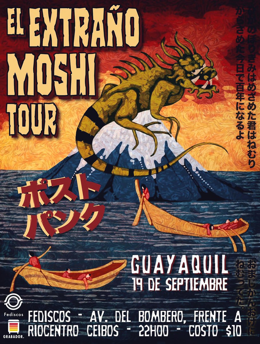 fmenesesz's tweet photo. ESTE SABADO en #GYE El Extraño Moshi Tour @MoshiMoshiDojo + @excbanda GA $10 RSVP aquí => https://t.co/OwUN3dZVFo http://t.co/Tt7b77cKZo