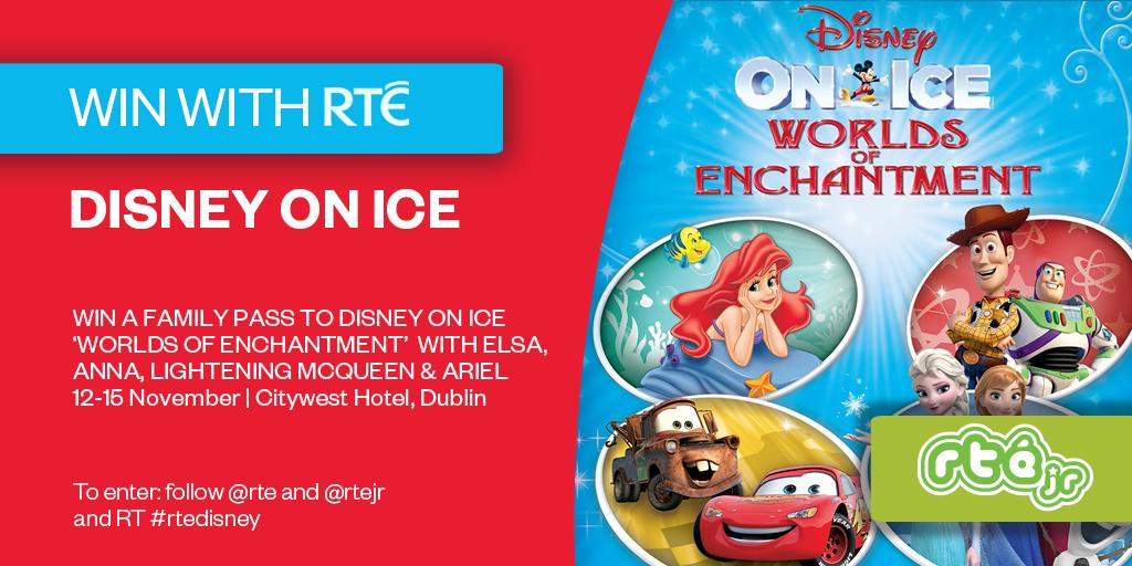 rte's tweet image. WIN a family pass to Disney on Ice, Citywest Hotel November 12th-15th. To enter follow @rte + @RTEjr + RT #rtedisney