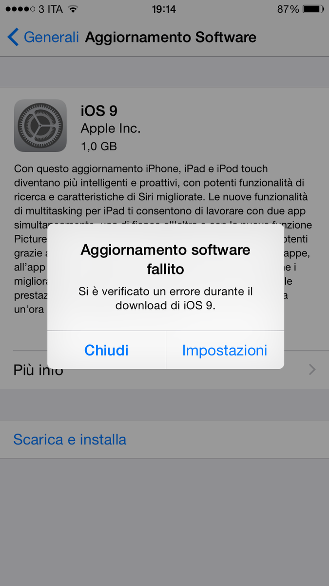 VadimMeschieri's tweet image. #Apple you&apos;ll never learn... #ios9 #updatefailed