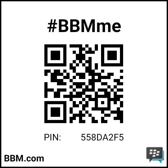 #BBMme PIN: 558DA2F5