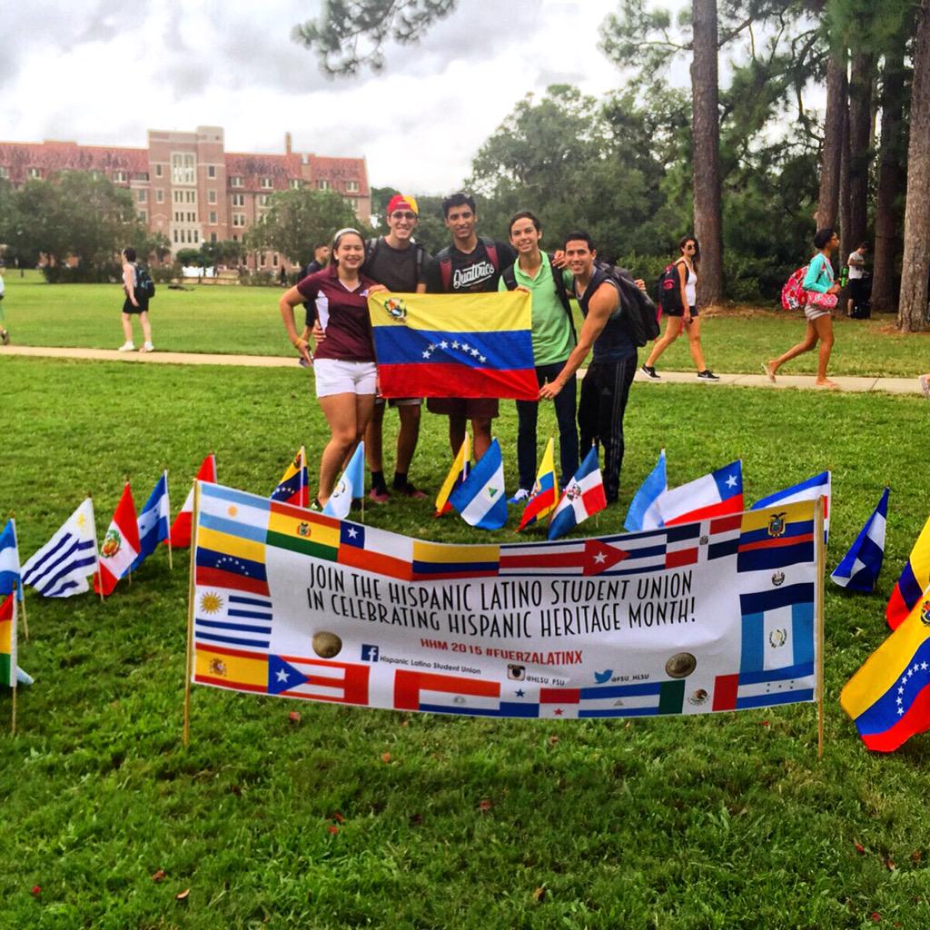 VensaFSU's tweet photo. Proud to be Venezuelan • Proud to be Hispanic. Happy Hispanic Heritage Month #VenSA #HLSU #FuerzaLatinX http://t.co/cMM8Und9iA