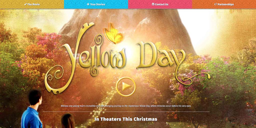 yellowdaymovie's tweet photo. We just launched our BRAND NEW #YellowDayMovie website! Click here to experience the MIRACLE! http://t.co/Hew2MienwP http://t.co/Qt1h1ShIRR