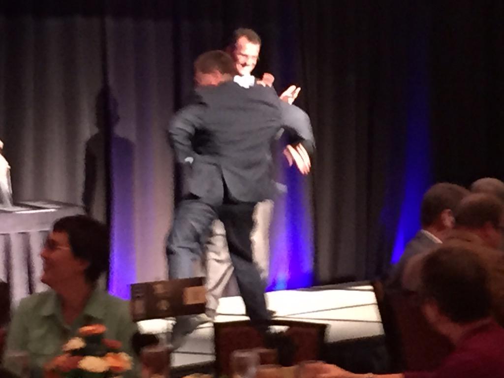 ArkansasFederal's tweet photo. AFCU being recognized as one of best places to work. Our President/CEO, Rodney, did some dancing! #bestplacesAR http://t.co/zvhuQdn2tC