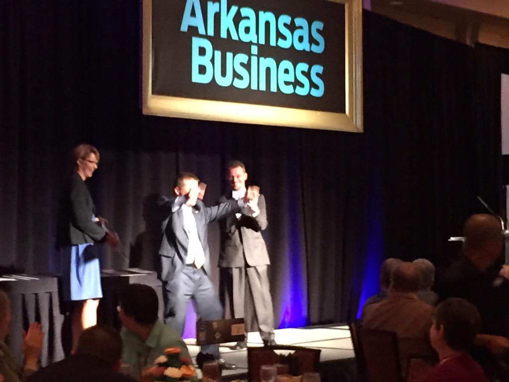 ArkansasFederal's tweet photo. AFCU being recognized as one of best places to work. Our President/CEO, Rodney, did some dancing! #bestplacesAR http://t.co/zvhuQdn2tC