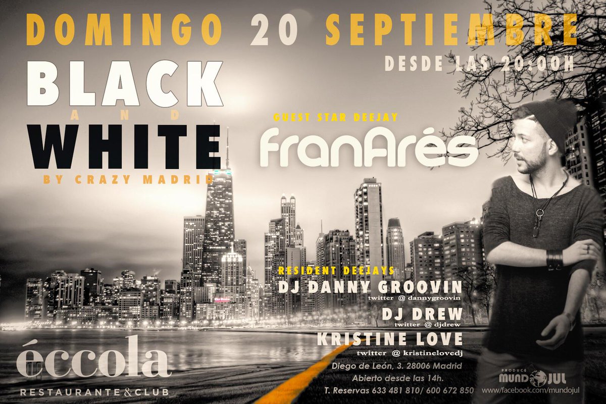 Este domingo por primera vez en <a href="/EccolaBar/">Éccola</a> junto a @mundojul <a href="/delafuente_df/">David de la Fuente</a> <a href="/ivangarridoan/">IVAN GARRIDO ANDREU</a> y más!! #nosvemosbailando