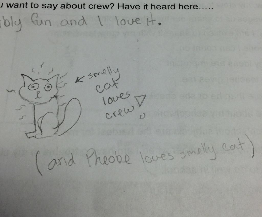 AliRageDesigns's tweet photo. When one of my 7th graders is asked to reflect about homeroom (CREW) class @BOFPodcast http://t.co/jCMVFZHA05