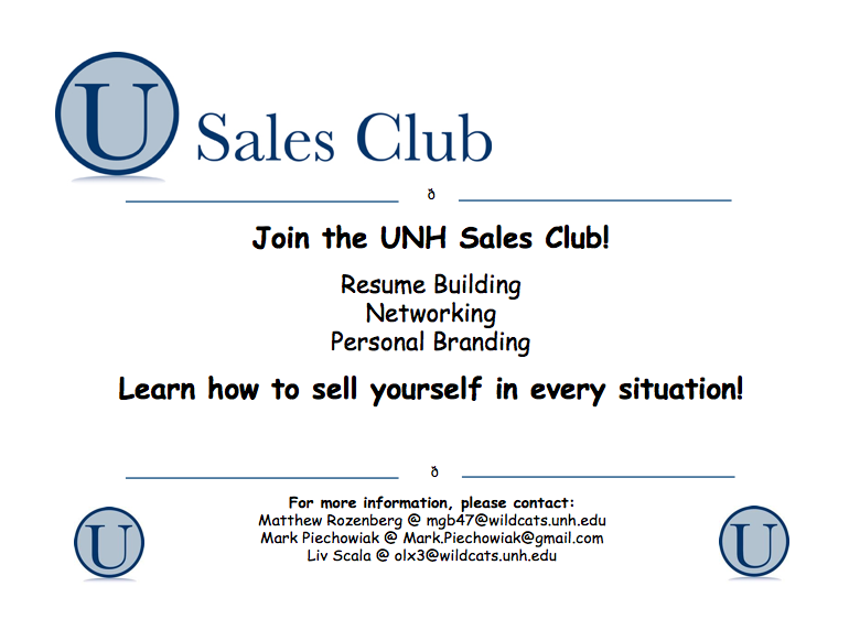 UNH Sales Club wants YOU!