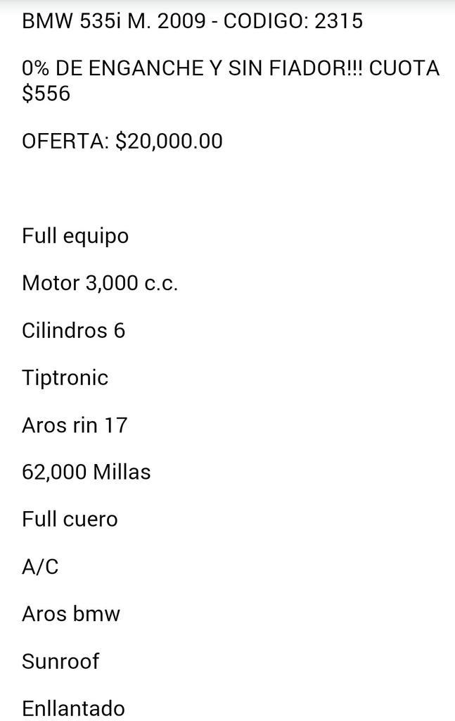 PasionRojaGT's tweet photo. Promo del día #IMPOCAR BMW 535i modelo 2009 sin enganche y sin fiador puede ser tuyo llamando al Tel: 3128-5264 ó 66 http://t.co/thLwzElpFt