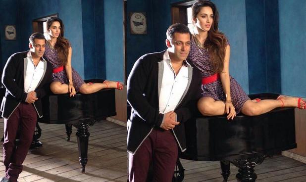 Salman Khan with Kiara Advani for an Ad photoshoot. Its Box Office