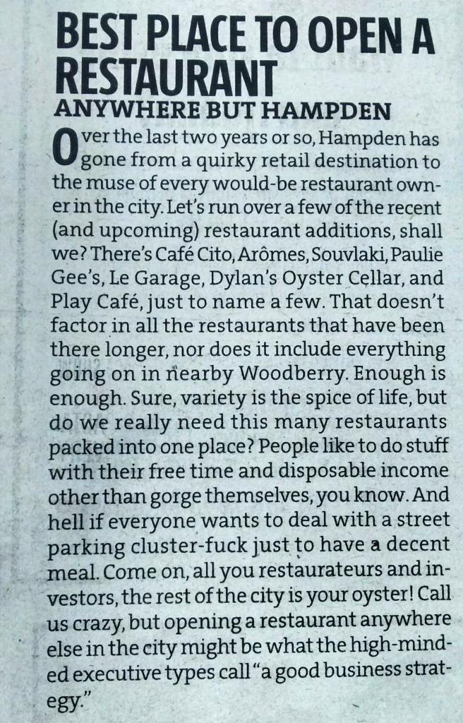 pizzablogger's tweet photo. @city_paper what "parking cluster-fuck". There's now over 1000 spaces to park in just off OF 36th. F you very much. http://t.co/m0ImJmbRS0