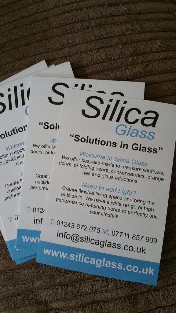 silicaglassuk's tweet photo. New Silica flyers http://t.co/6BddttOF8G