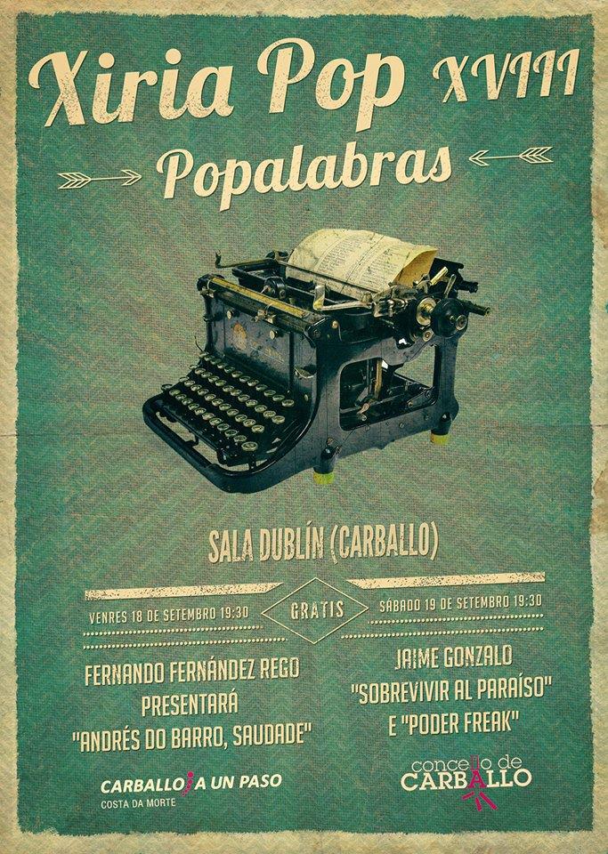 jaime_gonzalo's tweet photo. Este sábado estaré presentando #PoderFreak y #SobrevivirAlParaíso en el @XiriaPop http://t.co/D78OjTftJ9 http://t.co/ty7gioPOPR