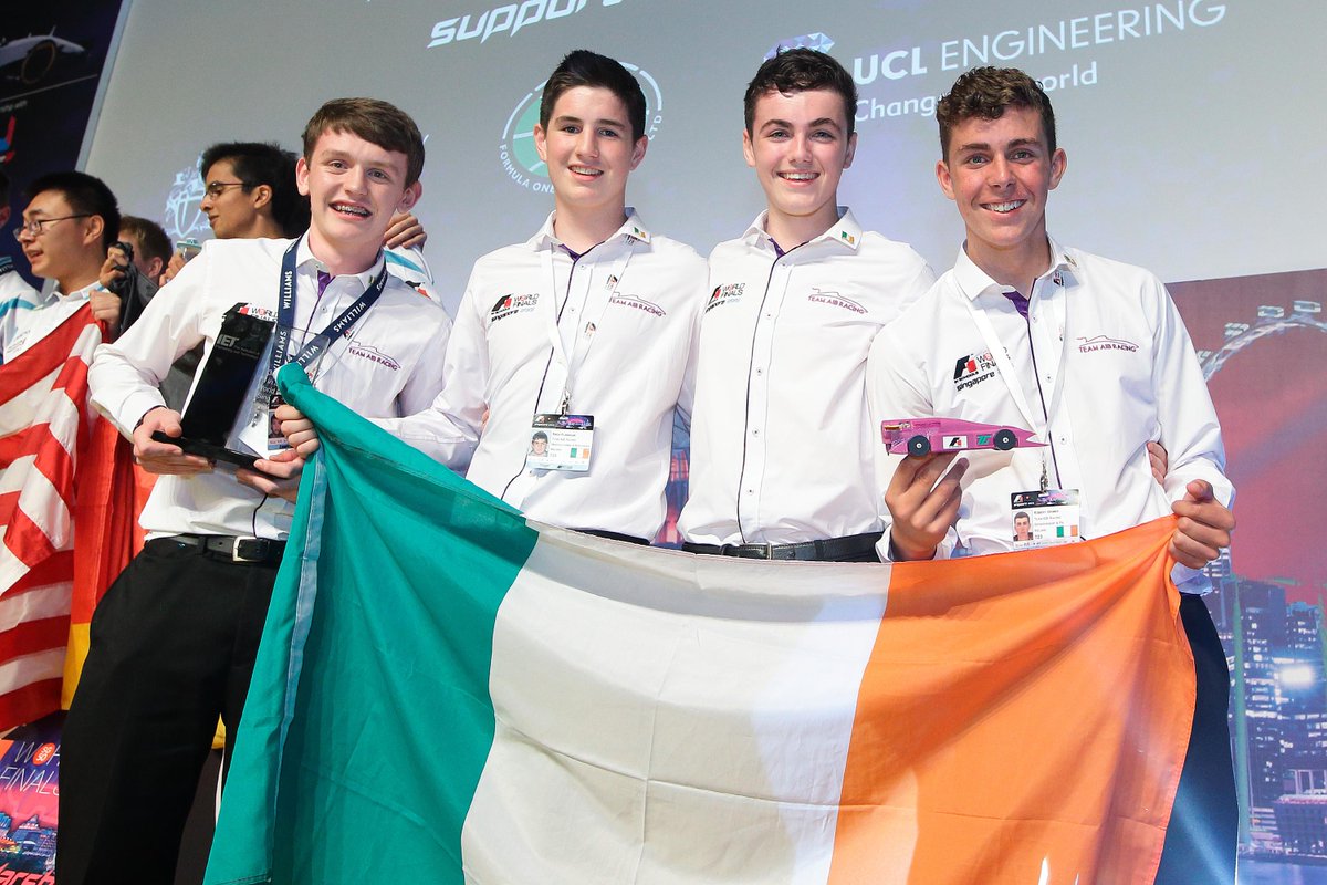 STEMRacingHQ's tweet photo. #F1inSchoolsWF podium @UnionRacingInt World Champs, 2nd - @F1_mustangs, 3rd @TeamAIBRacing http://t.co/l276bQ37qJ