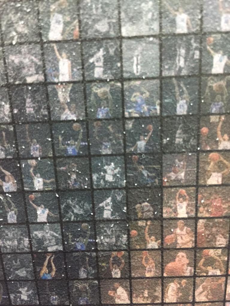 CoachCalArk's tweet photo. The mosaic I got at the Alumni Game will be one of my most prized possessions because it has all my players on it. http://t.co/oP4XYvWj8F