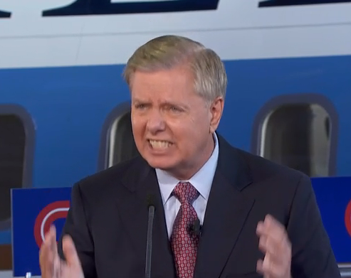 Wonkette's tweet photo. Lindsey Graham, for a drunk-as-fuck America. http://t.co/8ymQ3ozce4