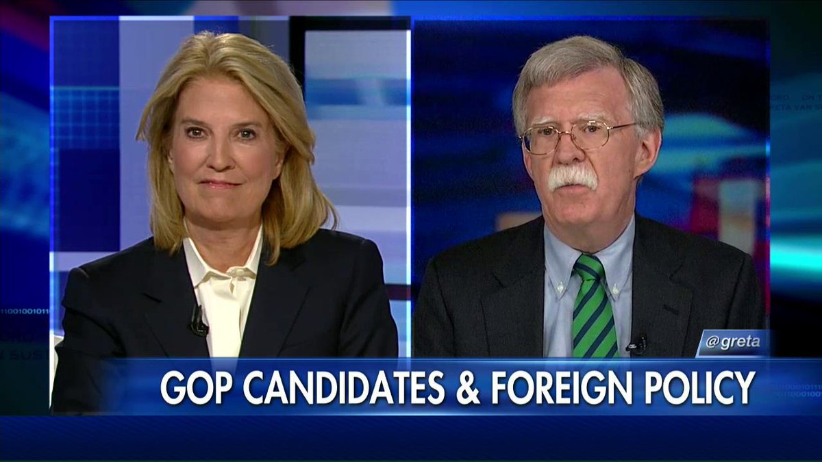 FoxNews's tweet image. .@AmbJohnBolton: The first job of the President is protecting the country, and everything else is secondary. #Greta