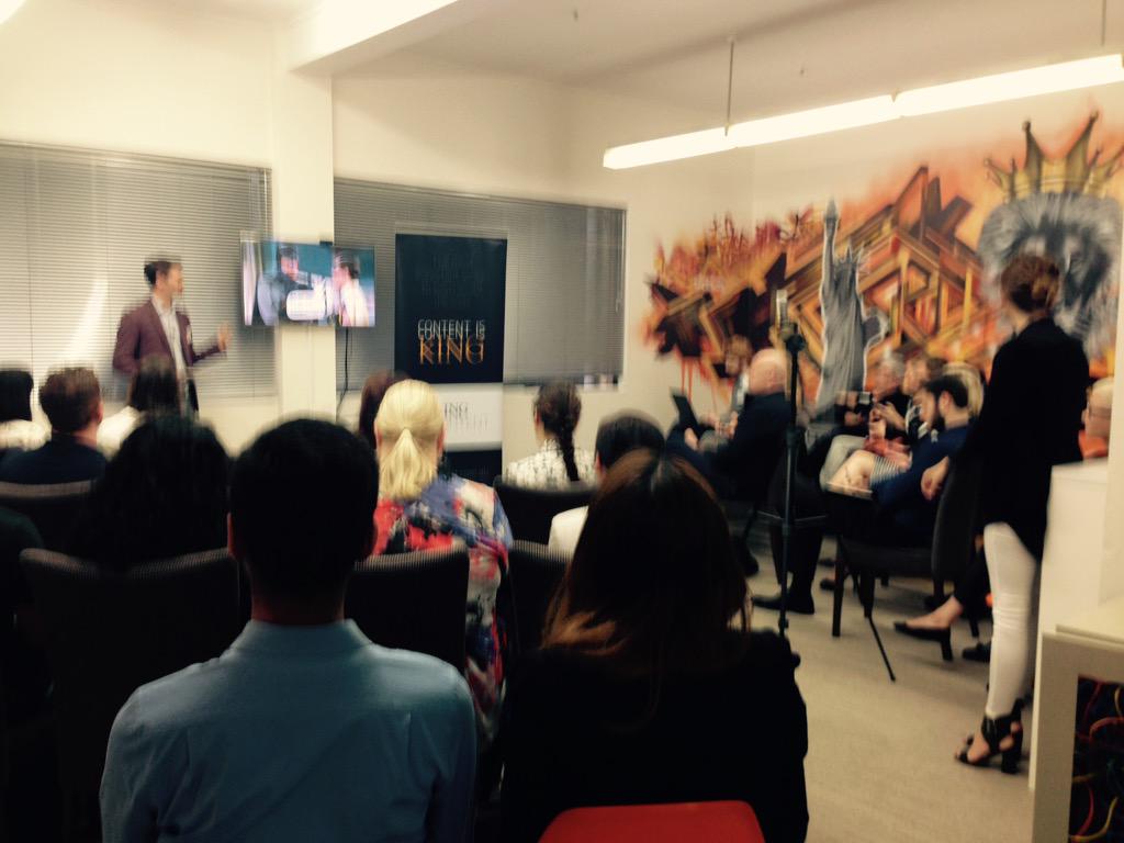 Ruth_Elizabeth's tweet photo. Packed room for our Superhero themed #kcmasterclass from @danielhochuli this morning. Storytelling at its finest. http://t.co/nH1WX21ug3