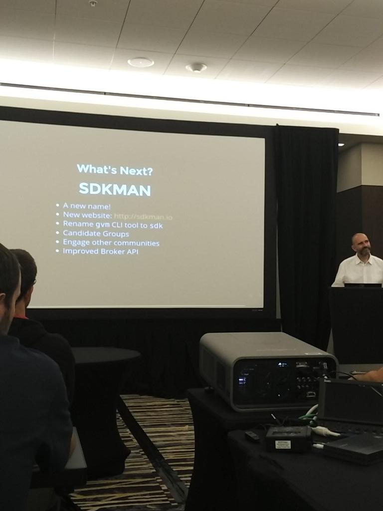 bhagwatkumar's tweet image. Witnessing #gvm becoming #sdkman by @marc0der   :) at #s2gx