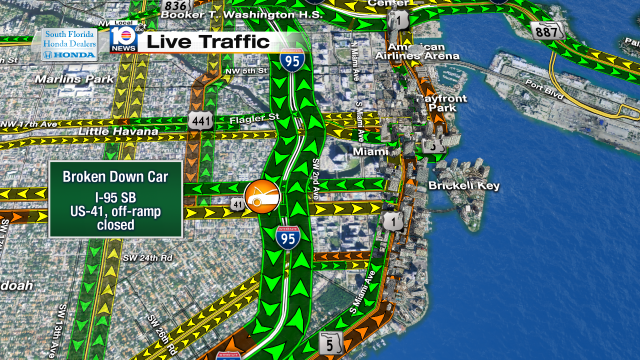 Off-ramp closed on I-95 SB at US-41/SW 7th St due to broken down car #traffic #miami @JeniseFernandez http://t.co/2wTNYpAUZ9