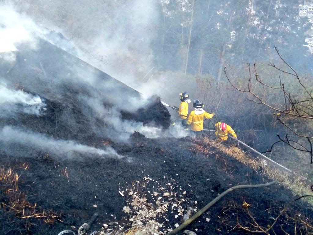 BomberosQuito's tweet photo. 10 efectivos de @BomberosQuito controlaron un conato de incendio forestal en el sector del Itchimbía. #EmergenciaCBQ http://t.co/xVoKIQ20gU
