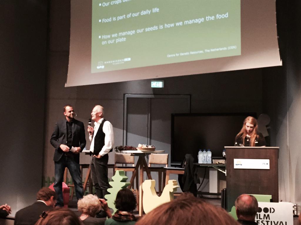 FoodFilmfestiv's tweet photo. Bert Visser: "How we manage our seeds is how we manage the food on our plate" #FFSeeds #Talkshow http://t.co/Fw4NP1VYfo