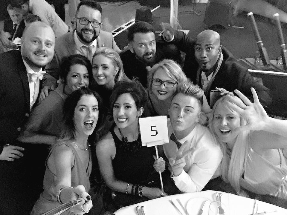 petegibbs86's tweet photo. It's safe to say team @Head_Romance  had a fantastic evening at the @hji BHBA's. #hairhour #redcarpet http://t.co/CNhFcIpGK2