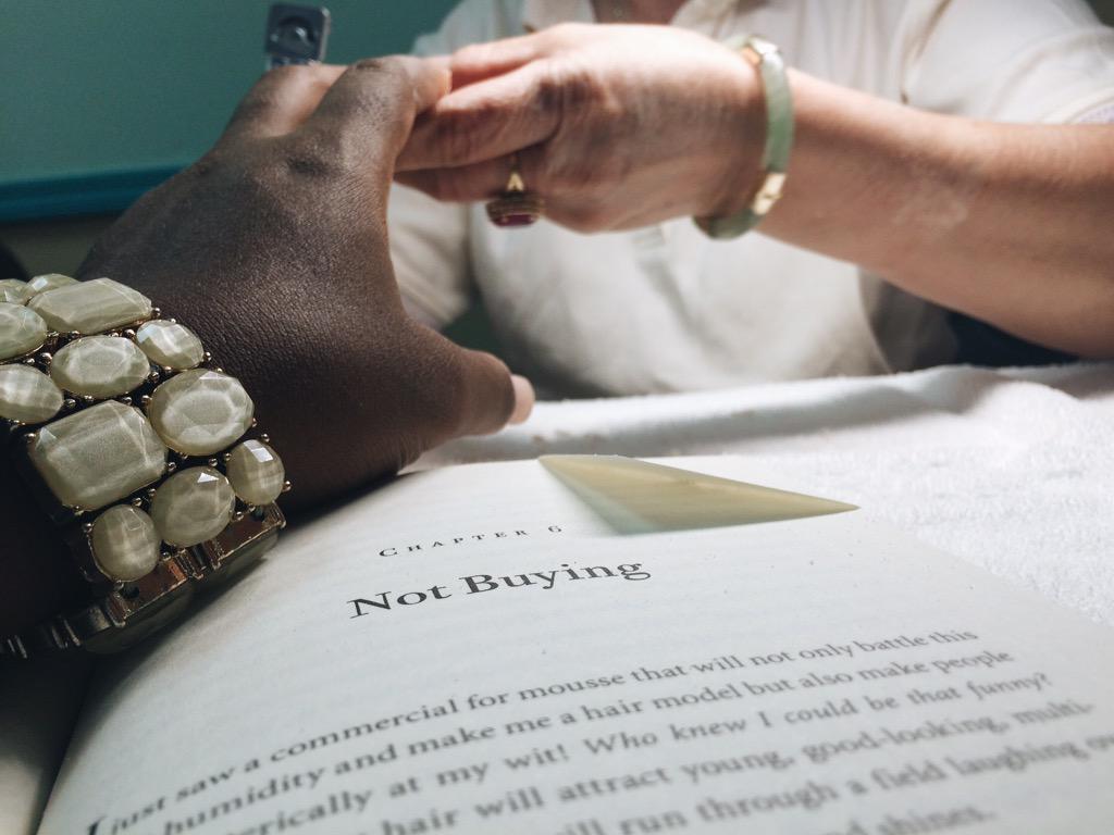 morganrdvs's tweet image. #ForTheLove of laughter! @JenHatmaker has me crackin&apos; up in this spa at her Eva Mendez reference! 😂 #getthisbook