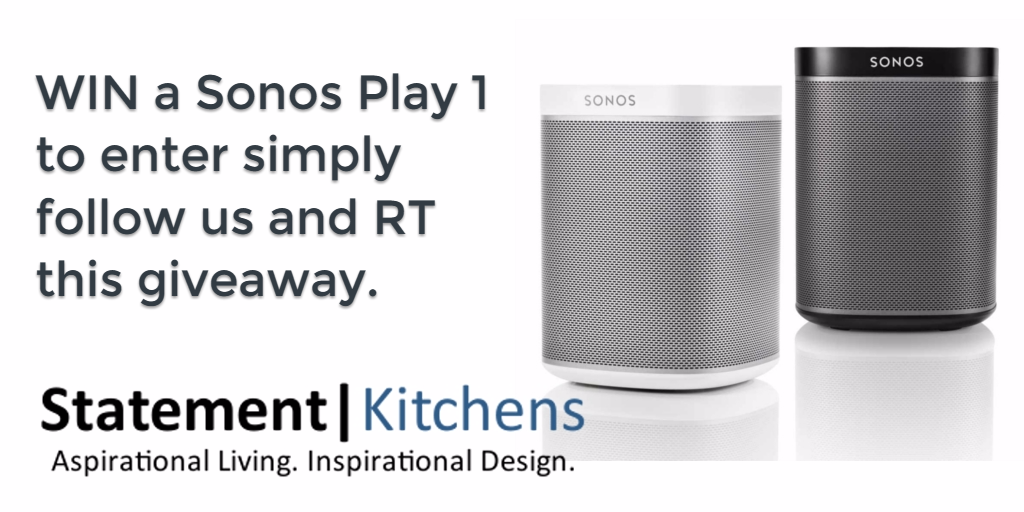 StatementKitchn's tweet photo. WIN a Sonos Play 1. Simply follow us and RT this giveaway to enter. Draw 1st Oct. #YorkshireHour #PontCasHour #Sonos http://t.co/Ey3HrDNqt0