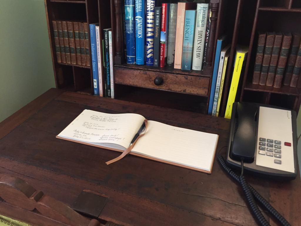 TheHillhurstInn's tweet photo. Guestbook= a little price of history we like to keep close. Sign ours during your next visit! #Charlottetown http://t.co/nJ4WecYDpG