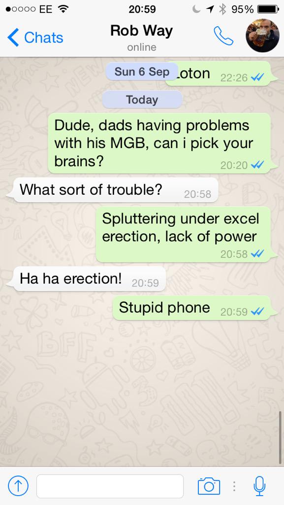 Robcapper's tweet image. #iphonefail tonight when trying to sort a car issue..  It's not that funny @WaywardMS