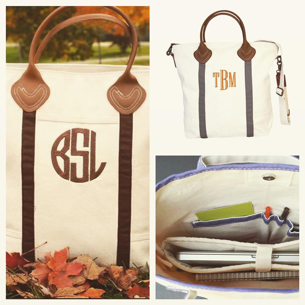 apmonogramgirl's tweet photo. The Canvas Flight Bag in brown, grey, navy, pink or black with leather handles and your monogram! $55 http://t.co/6Pgy6OTT6S