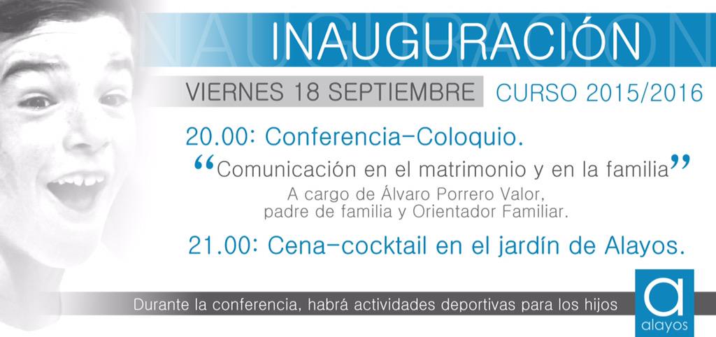 acdalayos's tweet photo. El viernes, inauguración del curso para familias de #Alayos. Conferencia y cena en el jardín #educacion #tiempolibre http://t.co/Io950yNjwb