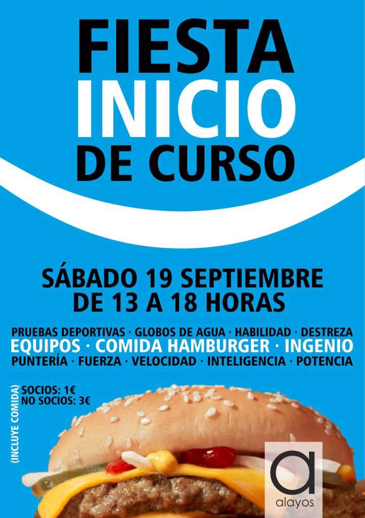 acdalayos's tweet photo. ...y el sábado, fiesta de inicio de curso para 4º EP a 2º ESO. Comida burger, gymkhana y mucho más! #Alayos #Granada http://t.co/gETPfwHxJN