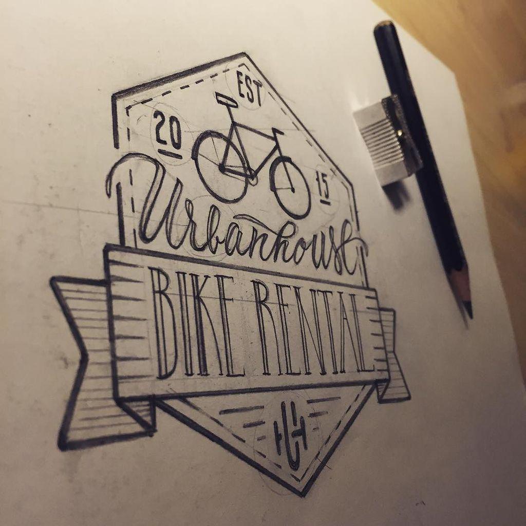 Druthersco's tweet photo. By cisty.murdar Vintage UH Bike rental badge #handmade #handlettering #type #typography #handstyle #typegang #docop… http://t.co/Eb9JC6Dtzy