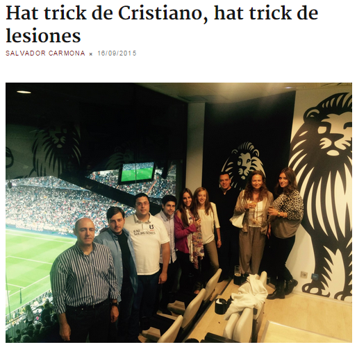 ClubfansPedroJ's tweet photo. Suscriptores F. en el palco de EL ESPAÑOL y AXA en el S. Bernabéu @pedroj_ramirez 
Champions!
https://t.co/lf69vfsbg9 http://t.co/FWKfbzQumU