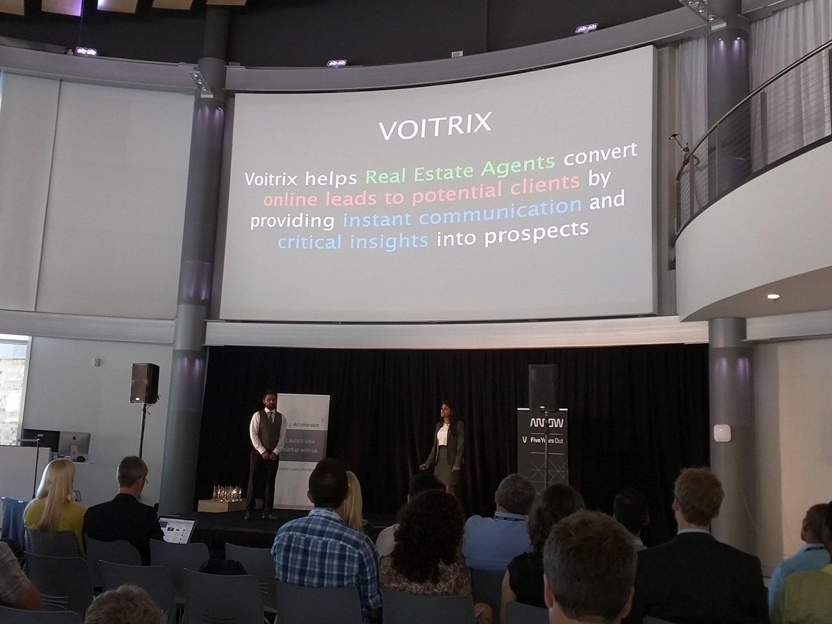 mlstotts's tweet image. #innovatorsprogram Sneha Sachidananda presenting Voitrix - instant mobile communications for real estate agents.