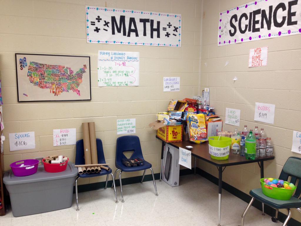 ThompsonTechies's tweet image. &quot;MTA&apos;s Home Depot&quot; set up shop today for students to PLAN their catapults. So fun! #focusproblem #stem