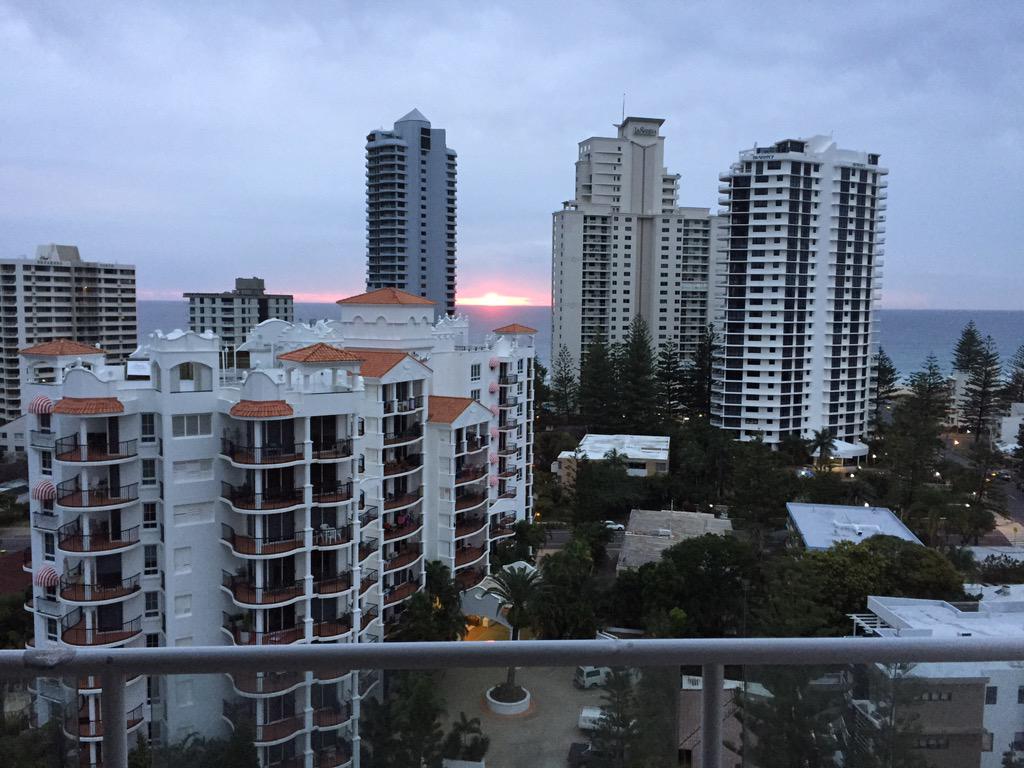 Sunrise seems a good place to start. We're on the Gold Coast for our biennial Managers' Conference. Always learning!