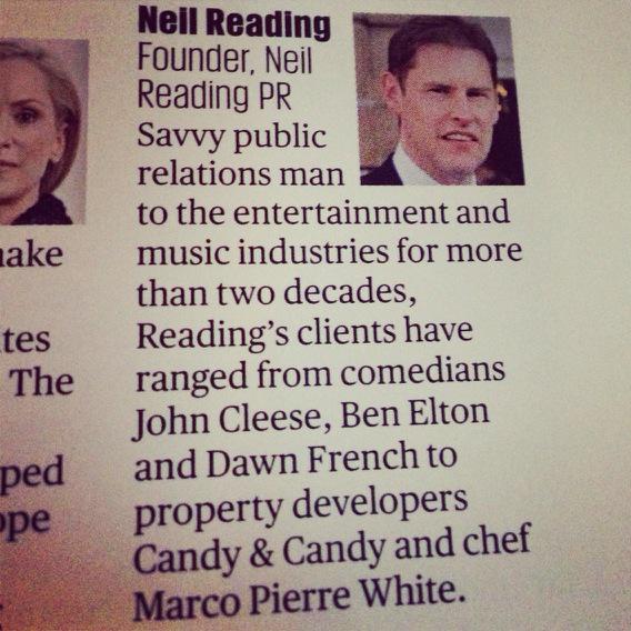 MrsReading1's tweet photo. So proud of my hubby @NeilReadingPR for making into @EveningStandard  #The1000 again! #goNeil http://t.co/taV8rnCbG6